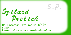 szilard prelich business card